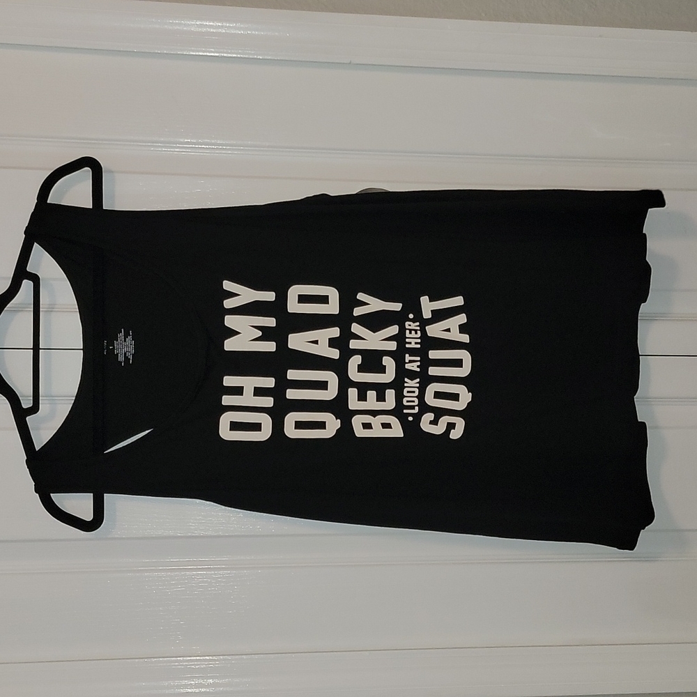 Torrid Size 1 - Active Tank - Oh My Quad Becky Look At Her Squat - Black